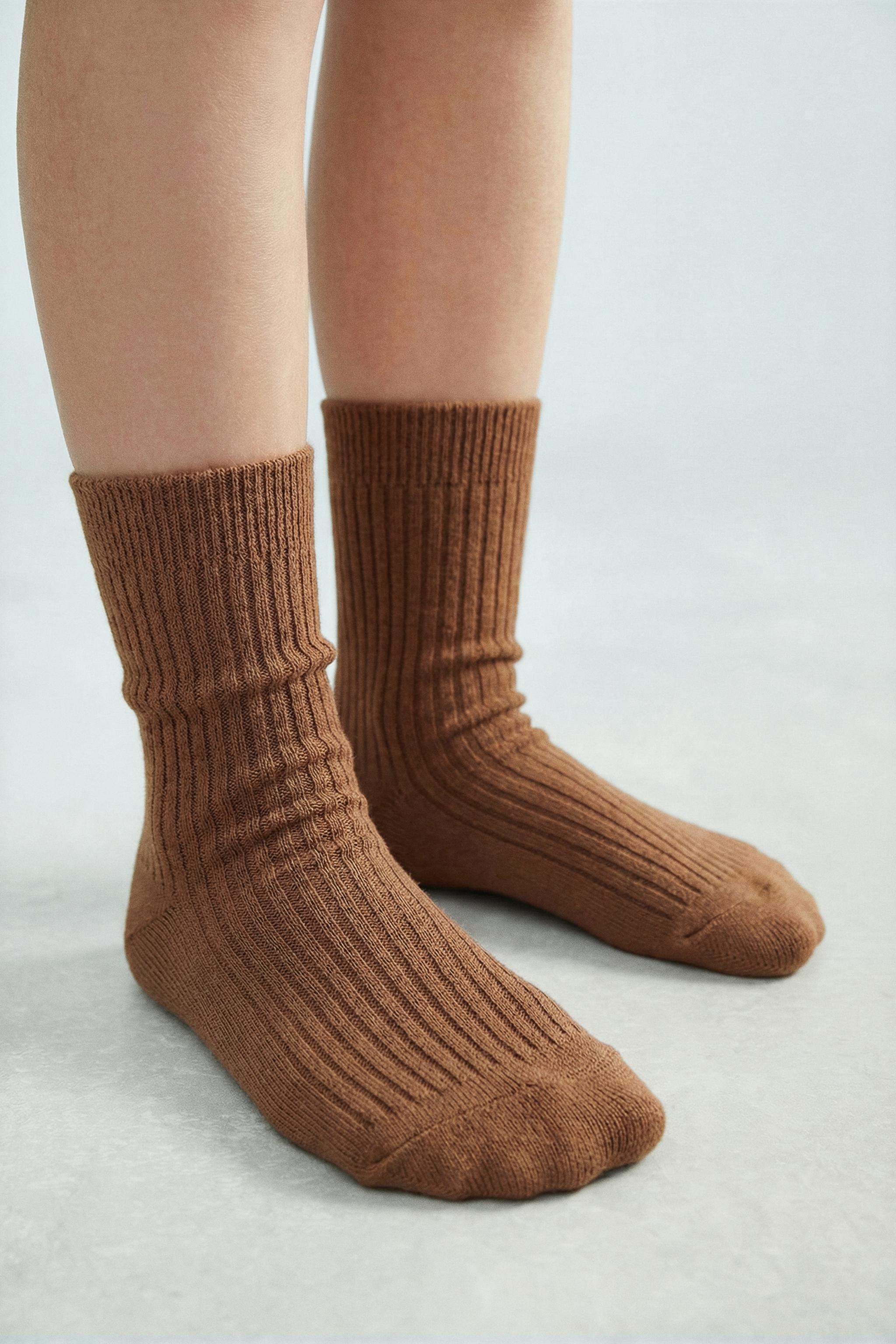 STORIESZ - THREE-PACK OF TALL RIBBED COTTON SOCKS